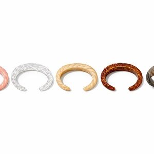 Set of 5 Colorful Cuff Bracelets